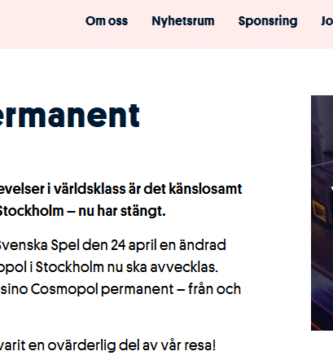 Cosmopol stängt